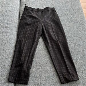 Babaton Black Checkered Ankle Pants